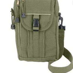 Rothco Vintage Classics Canvas Crossbody Bag With Adjustable Strap - Olive Green